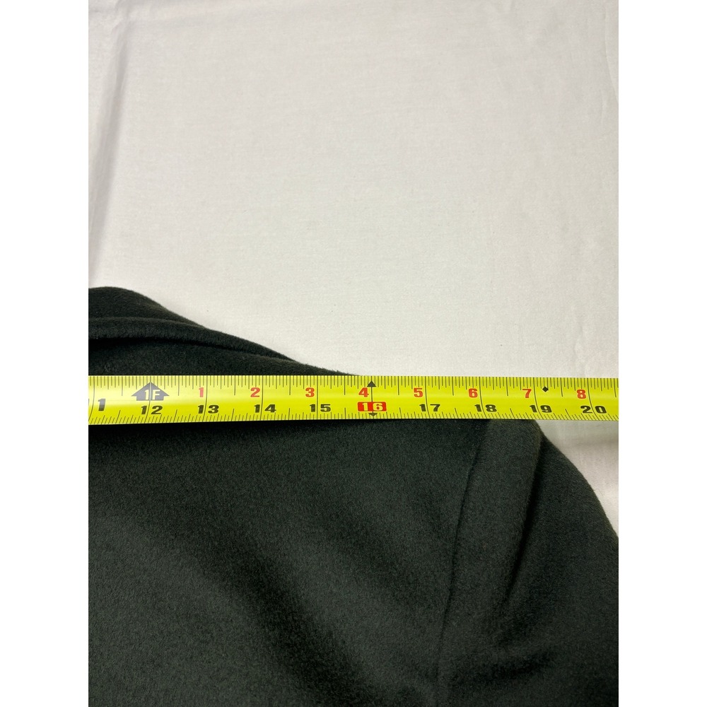 Ashley Scott Petite Vintage 100% Pure Wool Overcoat Forest Green Long Coat - Picture 9 of 10